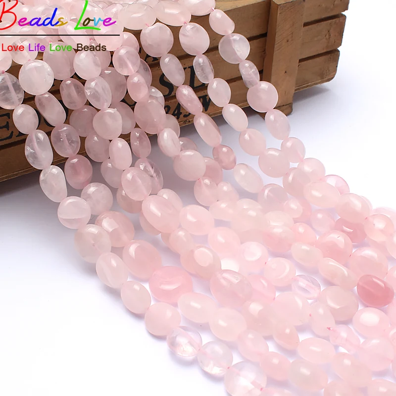 8-10mm Irregular Natural Pink Crystal Stone Beads For Jewelry Making 15inch Diy Bracelet | Украшения и аксессуары