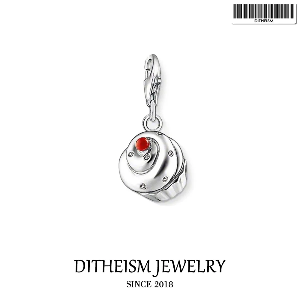 

Cake Dessert Charms Pendant,2018 Fashion Jewelry 925 Sterling Silver Trendy Gift For Women Girls Fit Bracelet Necklace Bag