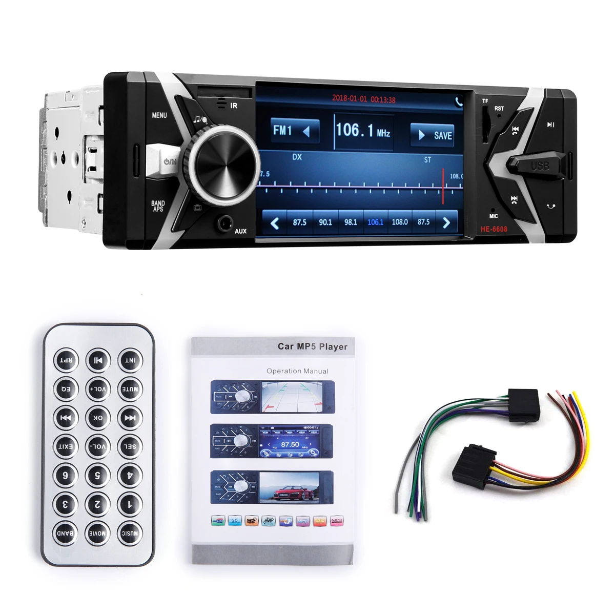 4 ''автомобильный MP5 плеер стерео аудио 12 V Bluetooth мультимедийный FM авто радио Aux
