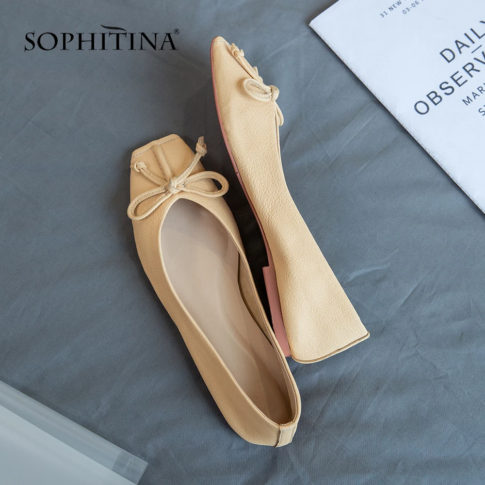 SOPHITINA/Новинки 2019г. Модная повседневная обувь с квадратным мыском на сплошной