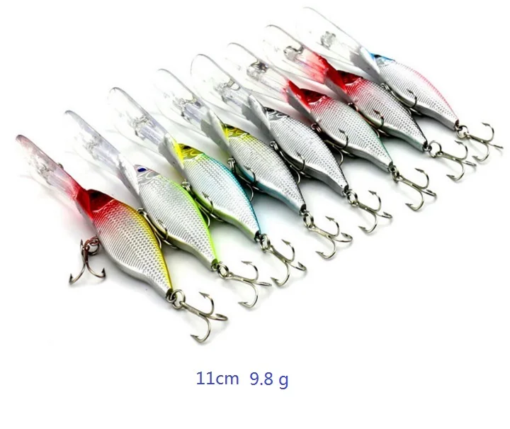 

11cm 9g8 long tongue minor for lure to search middle water layer fish 5 t0 10 m