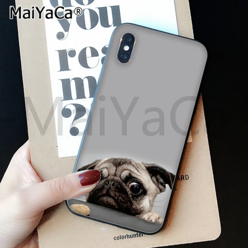 A4 MaiYaCa Мопс Собака увидев вещи собака DIY окрашенный красивый чехол для телефона для iphone 11 pro 8 7 66S Plus X XS MAX 5S SE XR - Цвет: A4