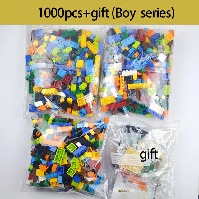 1000pcs with gift 1000/334 из конструкторных блоков, Детские кубики набор «сделай сам» для творческие игрушки подарок развивающие Массовые Кирпичи Совместимость со всеми брендами - Цвет: 1000pcs with gift