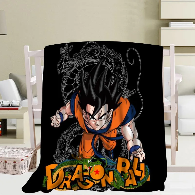 P+ Dragon Ball Z одеяло мягкое DIY диван кровать пледы одеяло для детей и взрослых теплое пользовательское одеяло размер 56x80Inch50X60Inch40X50Inch