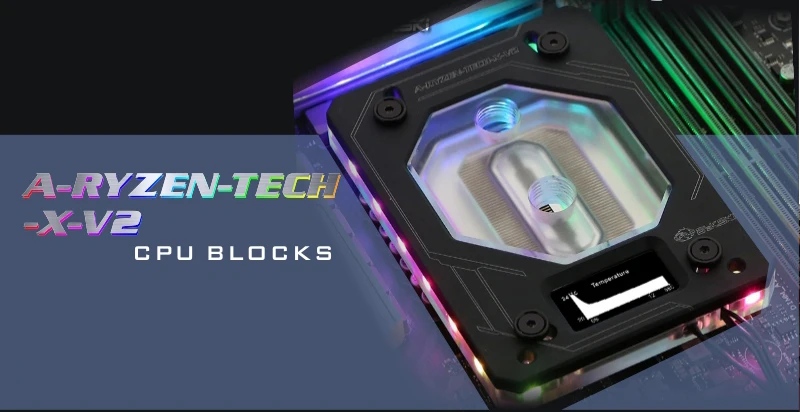 Bykski процессор воды медный блок использовать для AMD RYZEN3000 AM3/AM4/TR4/1950X/X399 X570 материнская плата 5 в A-RGB температура дисплей OLED
