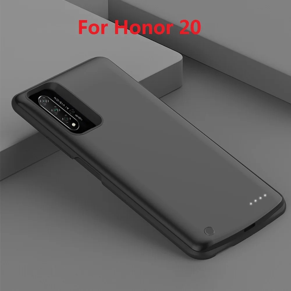 Honor 20 Black Чехол для huawei Honor 20 с зарядным устройством, 6500 мА/ч, перезаряжаемый резервный внешний аккумулятор, чехол для huawei Honor 20 Pro, тонкий чехол для аккумулятора - Цвет: Honor 20 Black