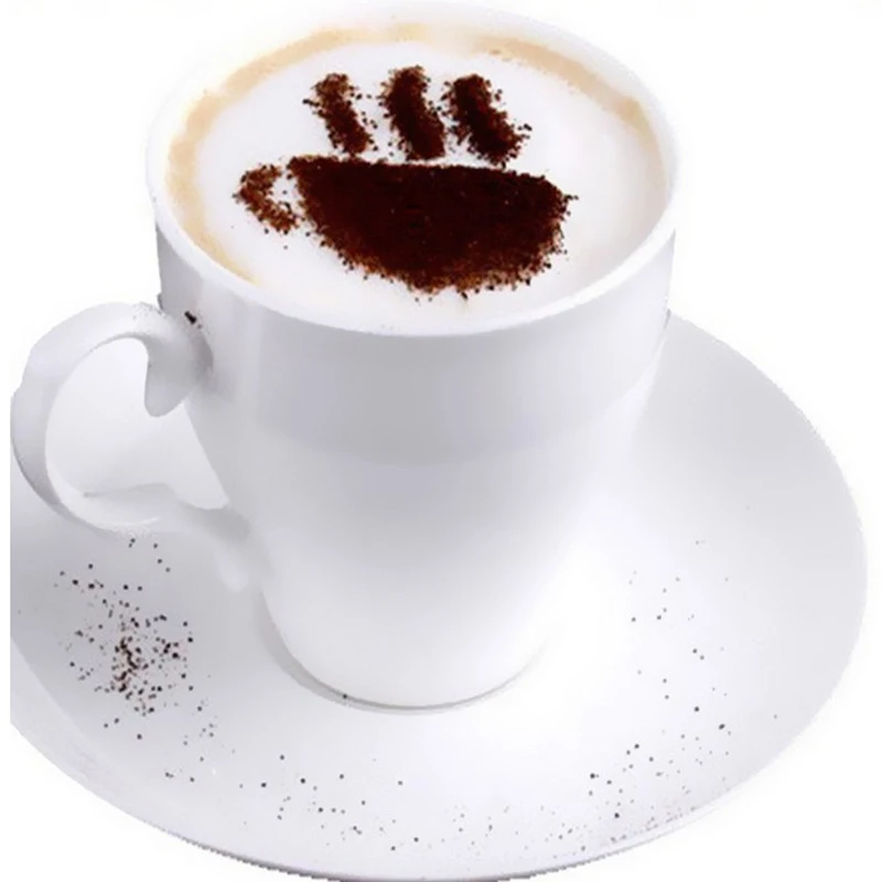 16 шт./компл. симпатичная форма для рисования кофе модель сбрызгиваемая пудра