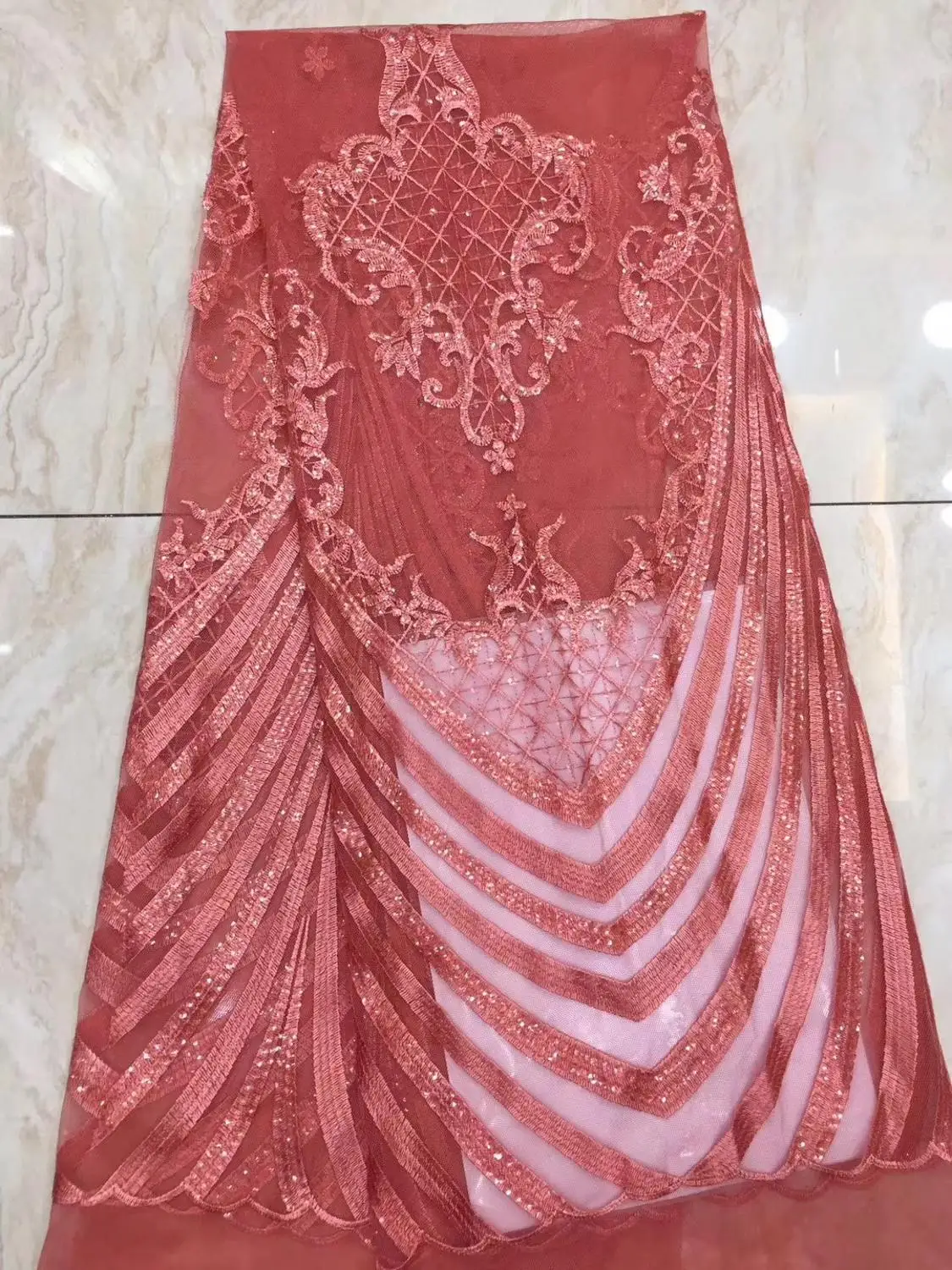 

New Arrives French Lace Fabric Net Embroidery Mesh Tulle African Lace Fabric For Dress French Lace Material TS8327