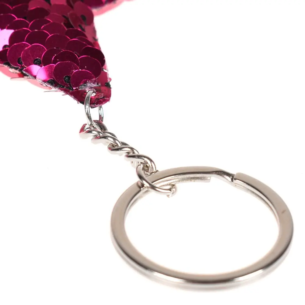 1 шт. Прекрасный пентаграмма брелок с блестками кулон светоотражающий GlossyKeyfob PU