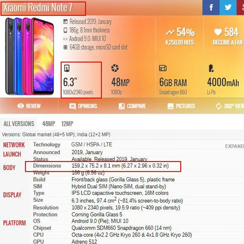 Original For Xiaomi Redmi Note 7 Back Battery Cover Metal Housing Door Replacement Repair Parts | Мобильные телефоны и