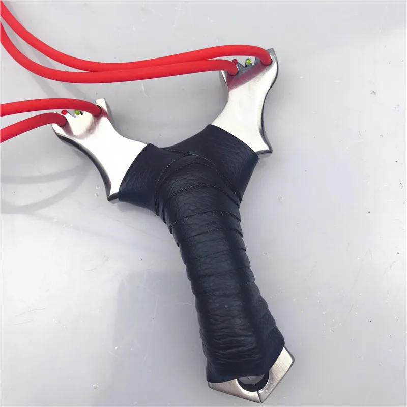 Рогатка для охоты из нержавеющей стали плоская резиновая лента мощный ручной лук