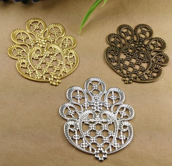 36*41 мм античная бронза/серебро/розовое золото/пистолет черная медь филигранные