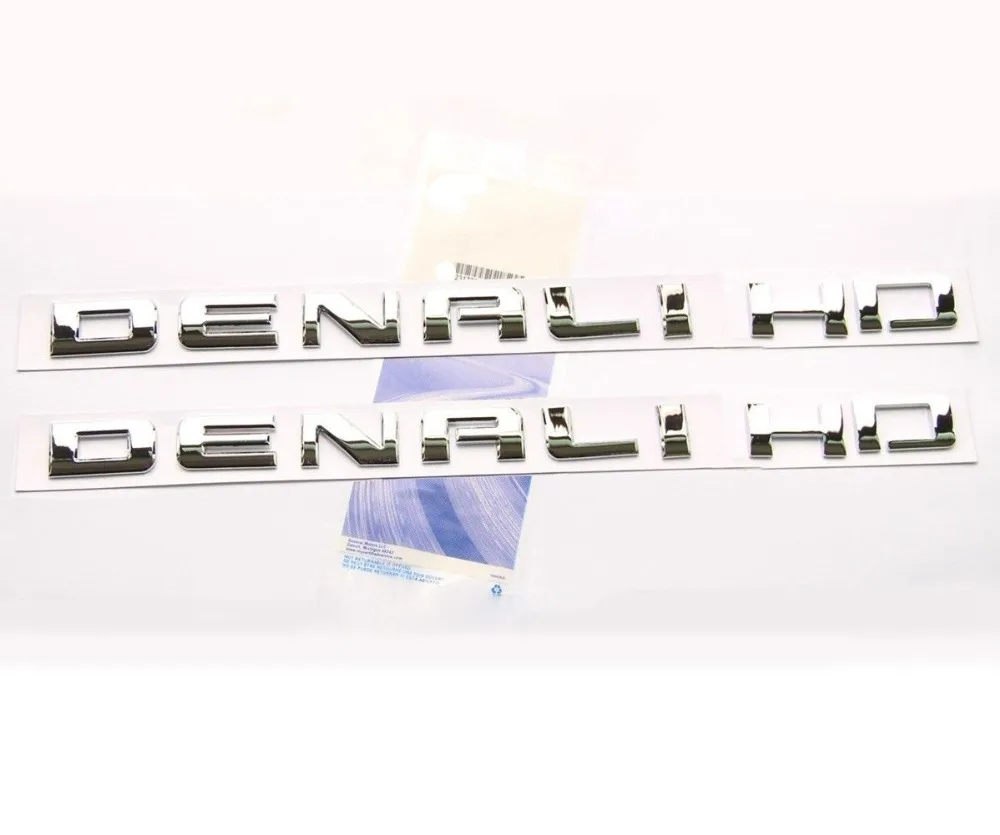 Новинка 2019 г. хромированный DENALIHD Denali табличка с названиями для Yukon Sierra Area u FU