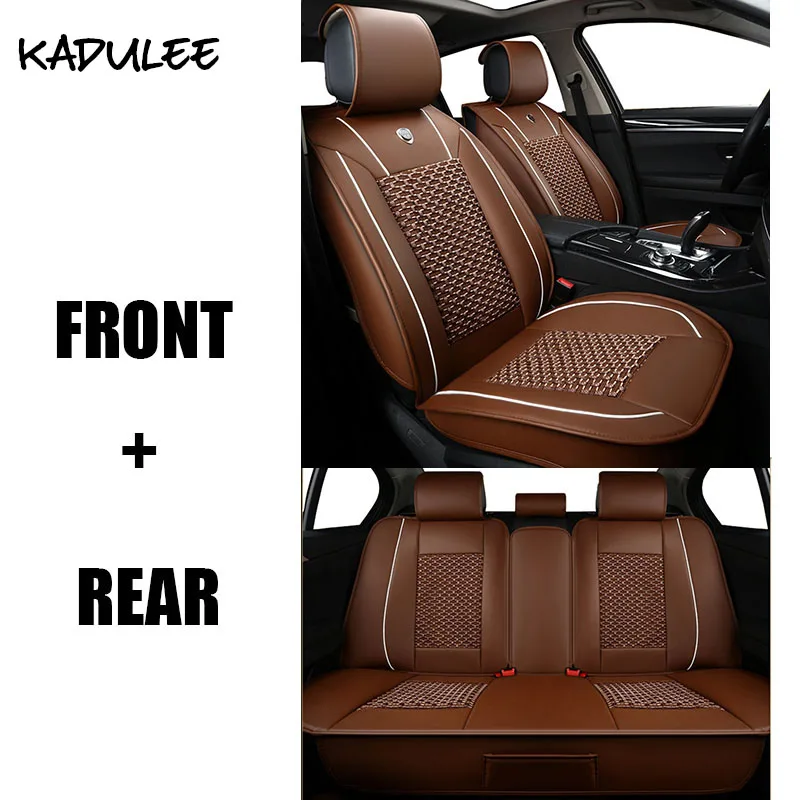 Чехлы для сидений автомобиля KADULEE ice silk для Mazda 3 6 2 C5 CX-5 CX7 323 626 M2 M3 M6 Axela Familia чехлы для сидений автомобиля - Название цвета: brown