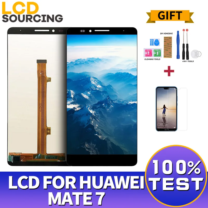 6 0 дюймовый ЖК дисплей для Huawei Mate 7 сенсорный экран дигитайзер в сборе с рамкой