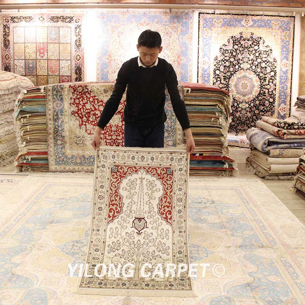 YILONG 2 5 'x 4' персидский ковер ручной работы с узелком дизайн Древа Жизни (YHW423AB) |