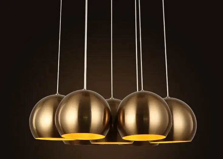 Винтажная Подвесная лампа 7 головок промышленное освещение в клетку Современная