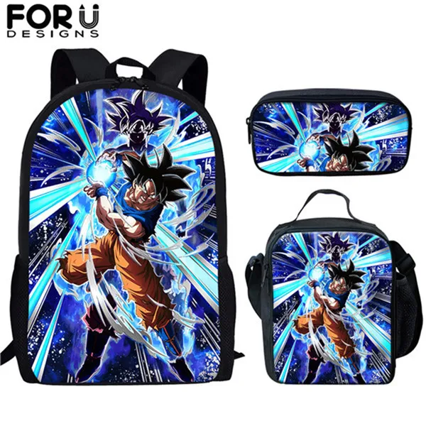 FORUDESIGNS/горячая аниме школьные сумки рюкзаки Dragon Ball Z Супер Broly шаблон Модные школьные сумки набор для девочек мальчиков Mochila - Цвет: HK3162CGK