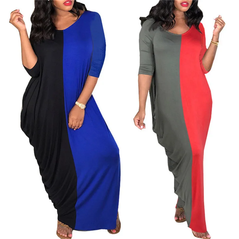 (3colors)2019 new african 100% cotton printing elastic bats sleeve loose style dashiki long dresses | Тематическая одежда и
