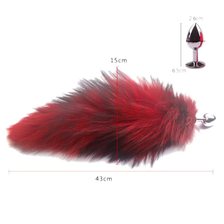 Металлическая Анальная пробка игрушки животные красочный лисий хвост