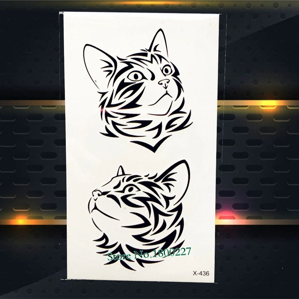 Черный Китайский Персонаж временные татуировки наклейки мужской женский