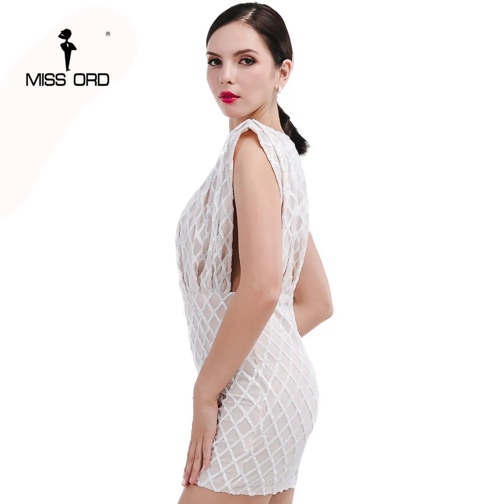 Missord 2019 сексуальное платье с глубоким v образным вырезом без рукавов блестками