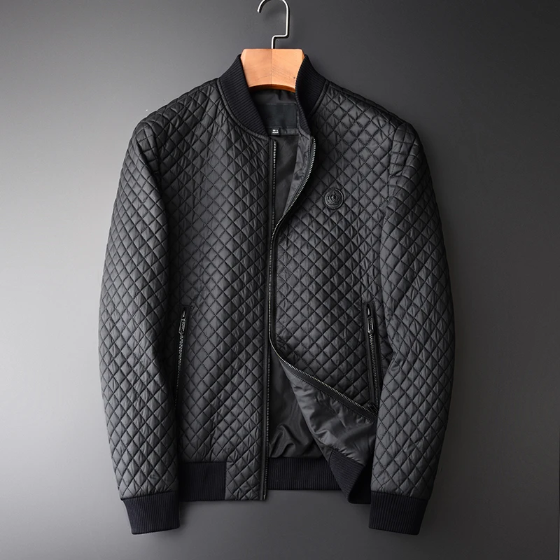 Minglu протектор парка для мужчин Высокое качество Стенд воротник Slim Fit Зимняя