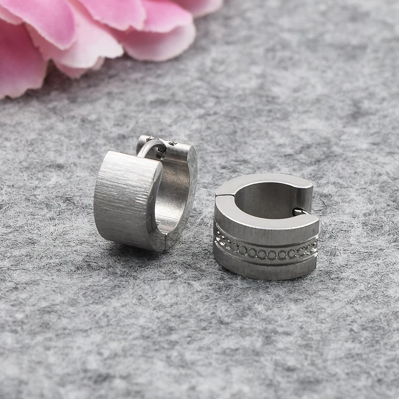 ATGO акции! серьги в стиле хип-хоп из нержавеющей стали модные серебряные мужские