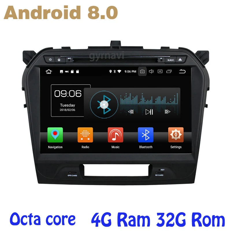 Android 8 0 автомобиль dvd gps для Suzuki vitara 2015 2017 с восьмиядерным PX5 4 г Оперативная память 32