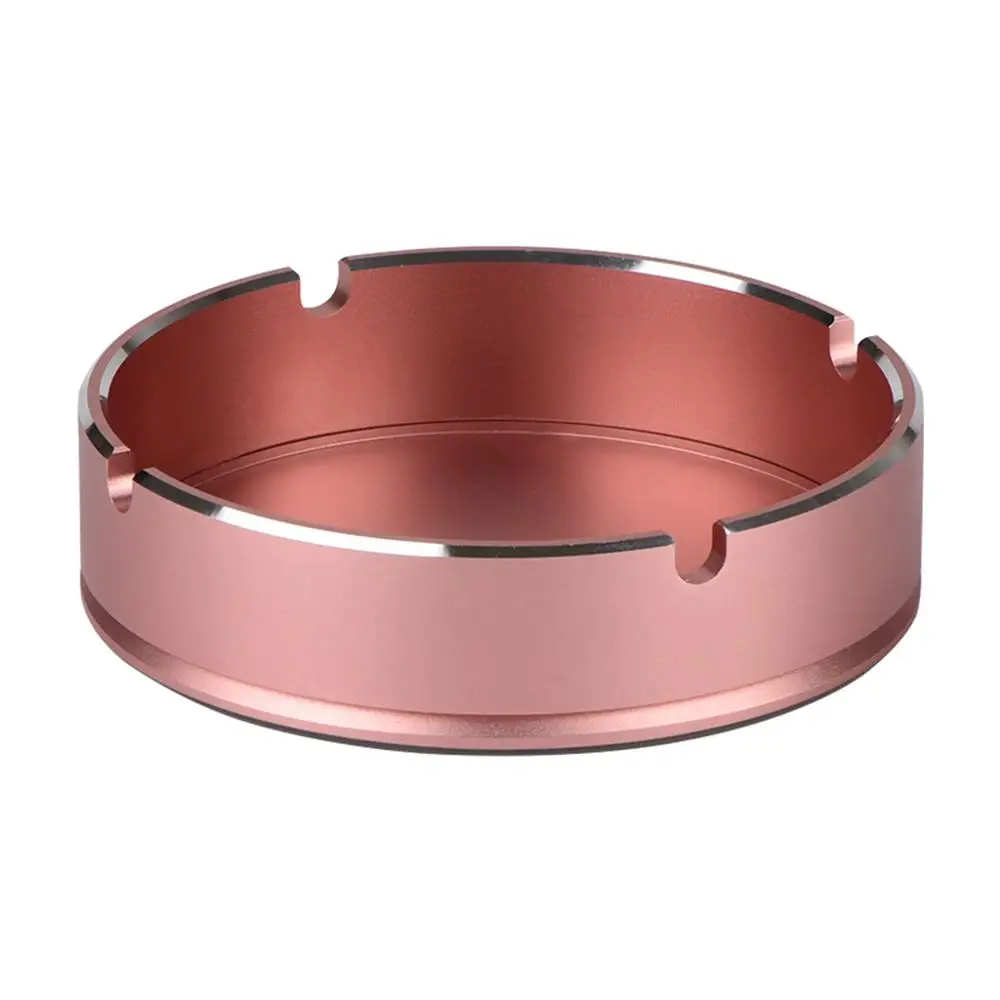 rose gold Сплав алюминия со сталью высокая термостойкость падение круглый дизайн пепельница, для курения аксессуары сигарет сигары инструменты - Цвет: rose gold