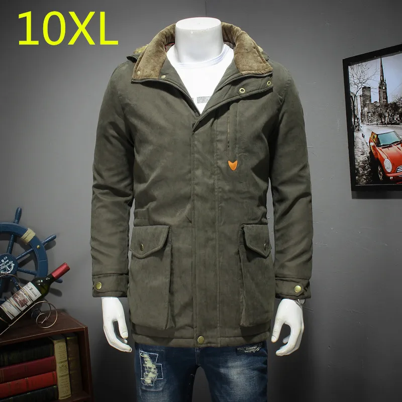 Новинка 2017 большой размер 10XL 9XL 8X зимняя куртка Мужская Повседневная парка с