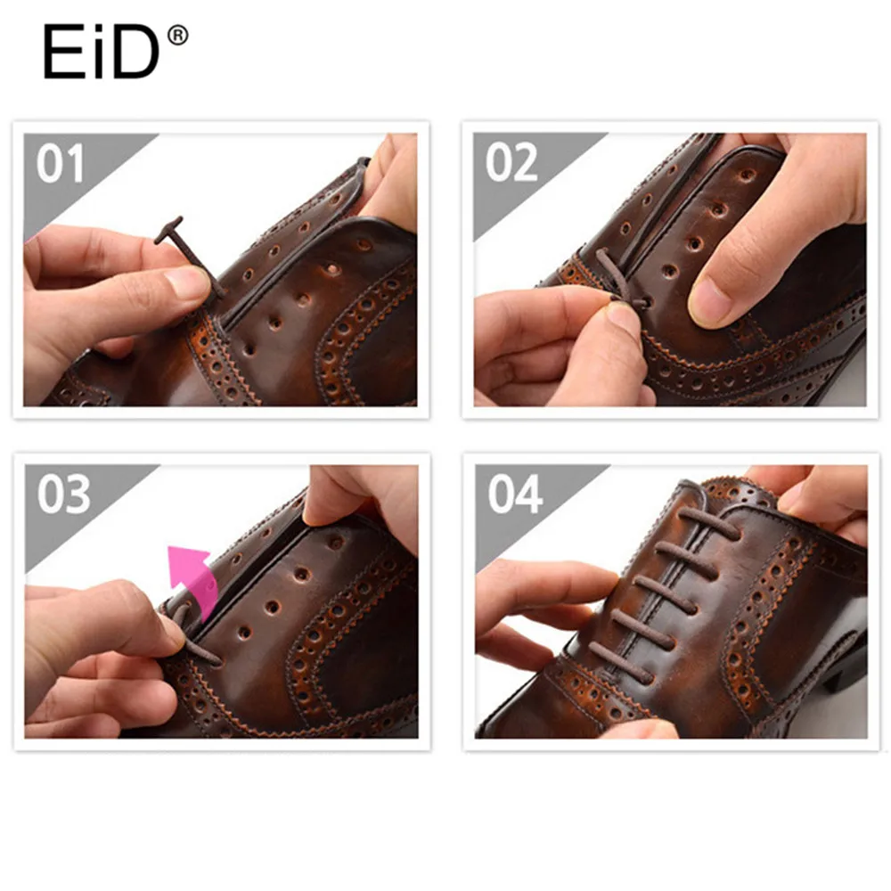 EiD 10 шт./компл. 3 размера мужская женская кожаная обувь ленивые шнурки без