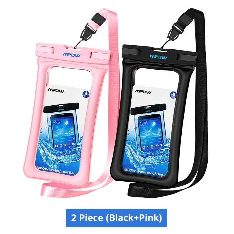 Black and Pink Mpow Универсальный IPX8 водонепроницаемый чехол, сумка, чехол для телефона ", сумка для телефона, чехол для Iphone Xs X 8 7 7Plus 6S samsung Galaxy S9, чехол для телефона - Цвет: Black and Pink
