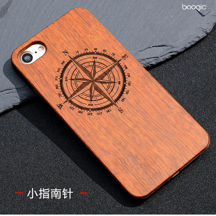 Деревянный супер тонкий чехол для телефона iPhone 8 Plus пластиковые деревянные