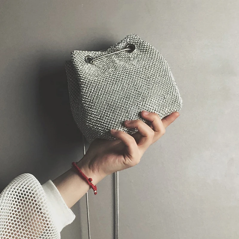 

Женская сумка через плечо fanshion, винтажная сумка-мессенджер с блестками, с цепочкой, B41-08