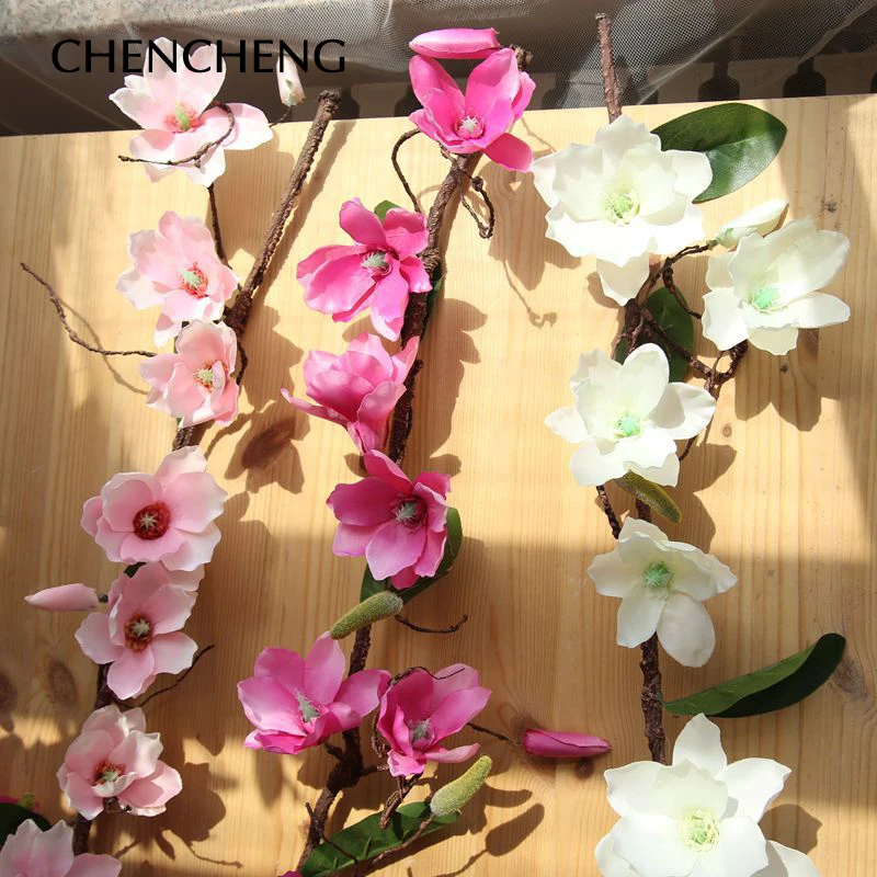 CHENCHENG 150 см искусственная Цветочная лоза Розовая белая Нефритовая Орхидея