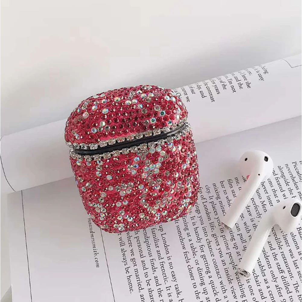 Роскошный блестящий чехол для наушников Apple AirPods 1/2 Bling Crystal, беспроводная bluetooth-гарнитура, зарядная коробка, чехол для Airpods Pack