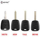 KEYYOU Замена для Peugeot 106 206 306 406 ключ оболочки 2 кнопки чехол для дистанционного ключа автомобиля чехол Uncut NE73VA2HU83SX9 Blade