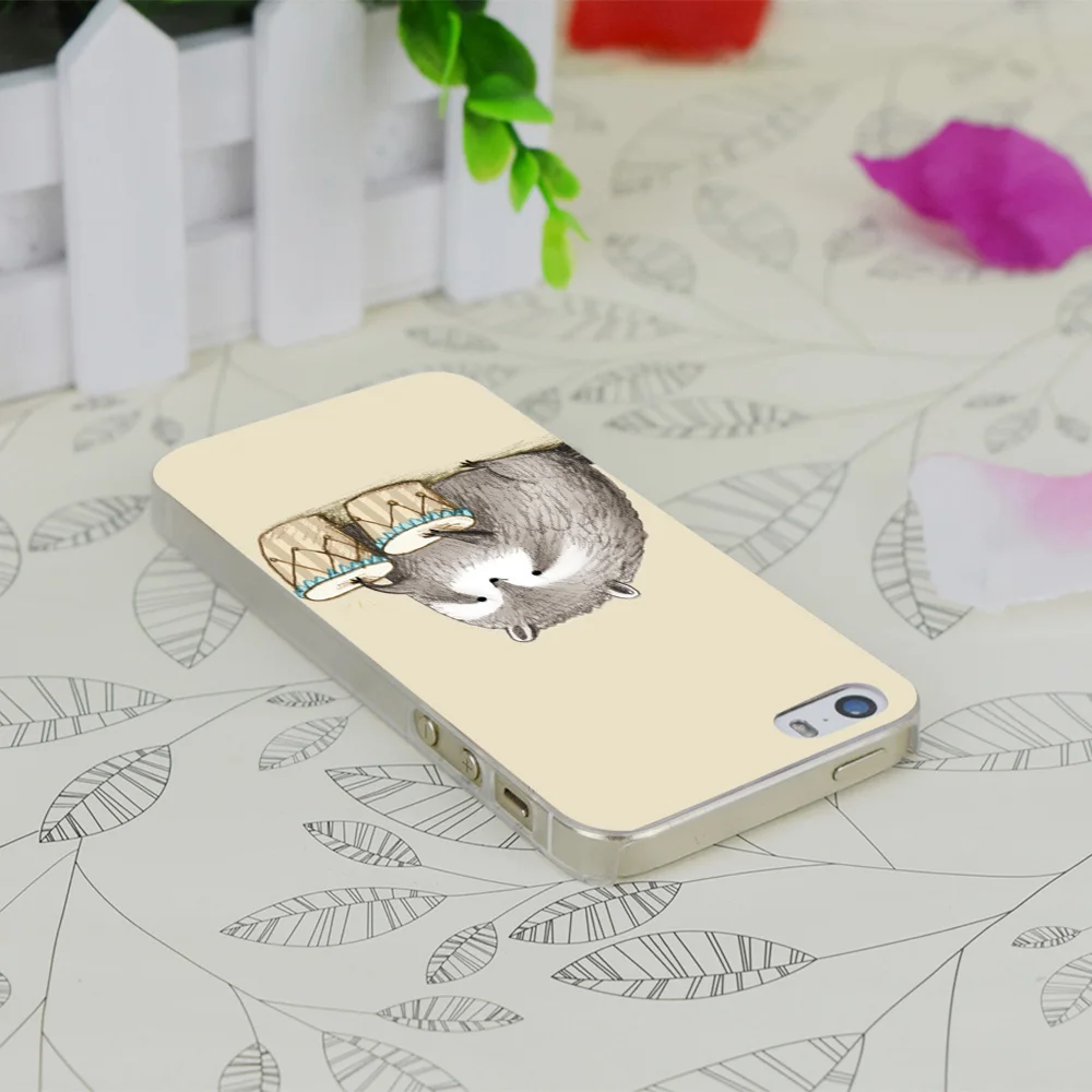 C1125 Прозрачный Жесткий Тонкий чехол из енота для Apple IPhone 4 4S 4G 5 5G 5S SE 5C 6 6S Plus |