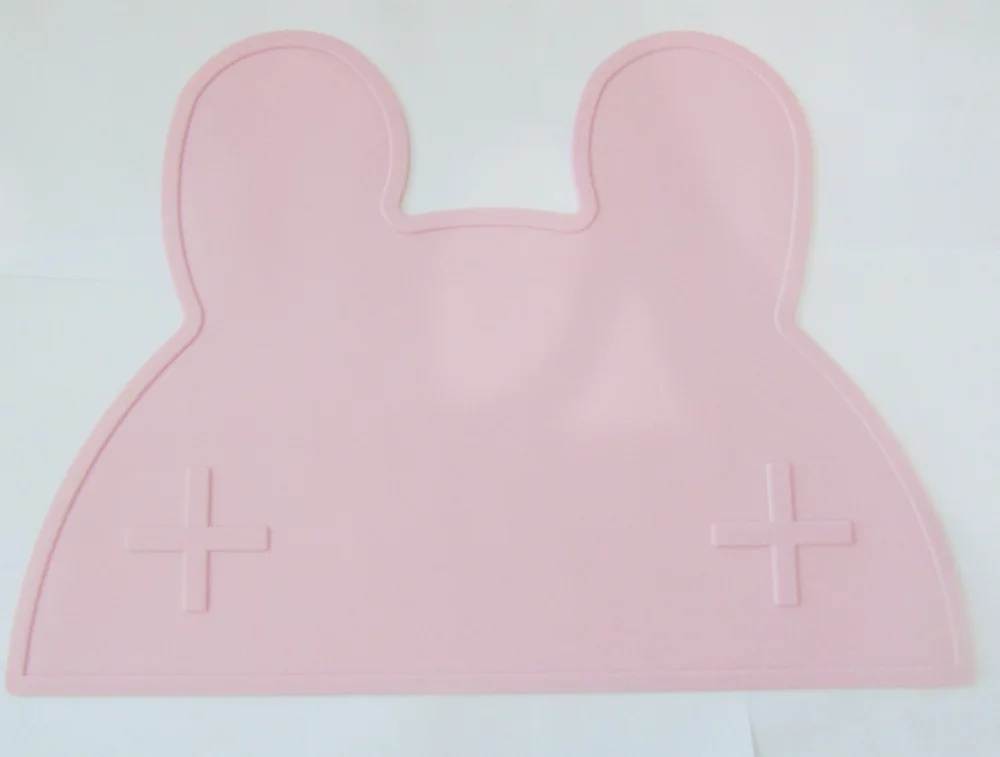 Rabbit Pink Силиконовая переносная подставка с милым медведем, Кроликом, автомобилем для детей, термостойкая прокладка для малышей, Водонепроницаемая скатерть, коврик - Цвет: Rabbit Pink