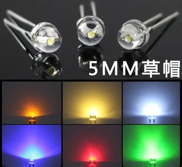 100 шт. х короткие 5 мм большие соломенные шляпы синий красный нефрит зеленый