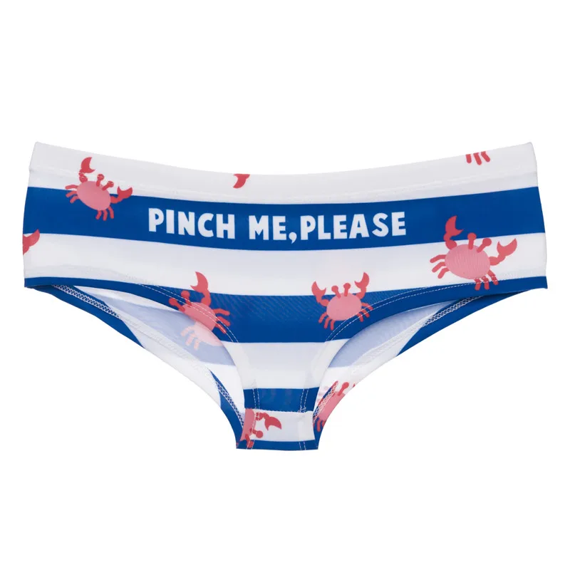 DeanFire pinch me crab Забавный принт хипстерские трусики нижнее белье женские супер