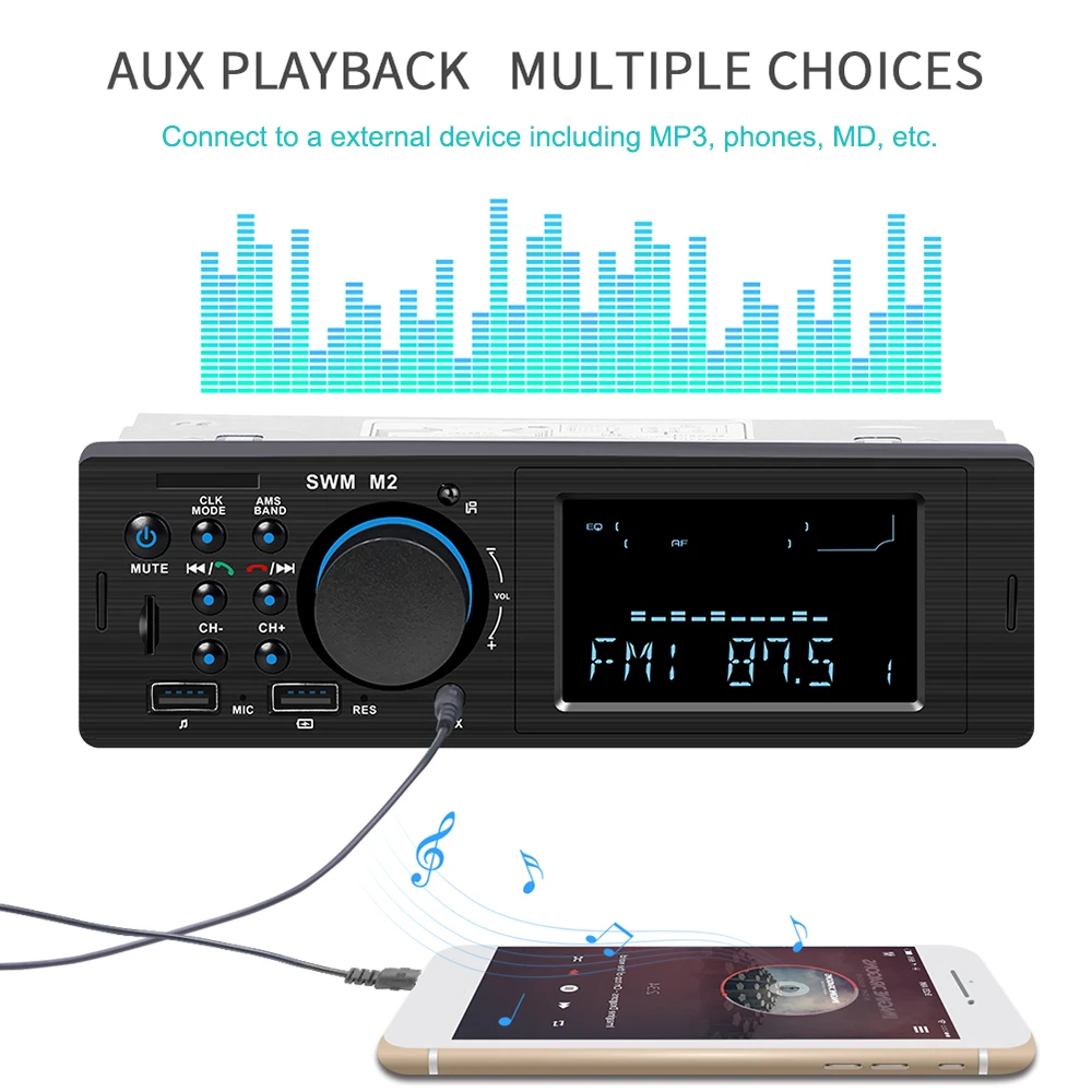 SWM мотор M2 Bluetooth Автомобильный обоих концах для подключения внешних устройств к
