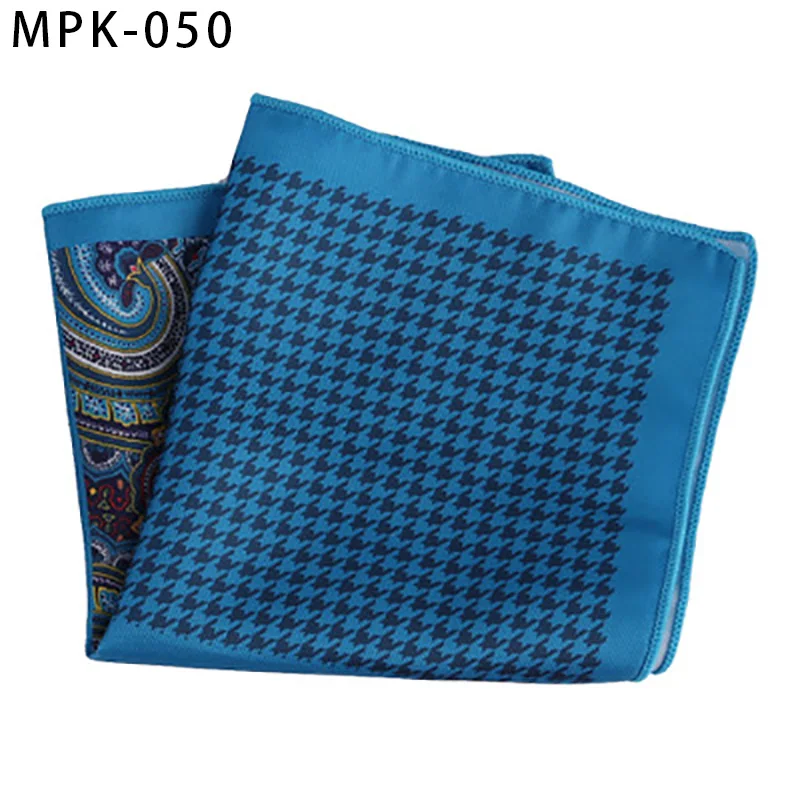 MPK-50 YISHLINE отличительный мужской модный мужской Карманный платок квадратный модный принт большой мужской Цветочный горошек мужской нагрудный платок для мужского костюма - Цвет: MPK-50
