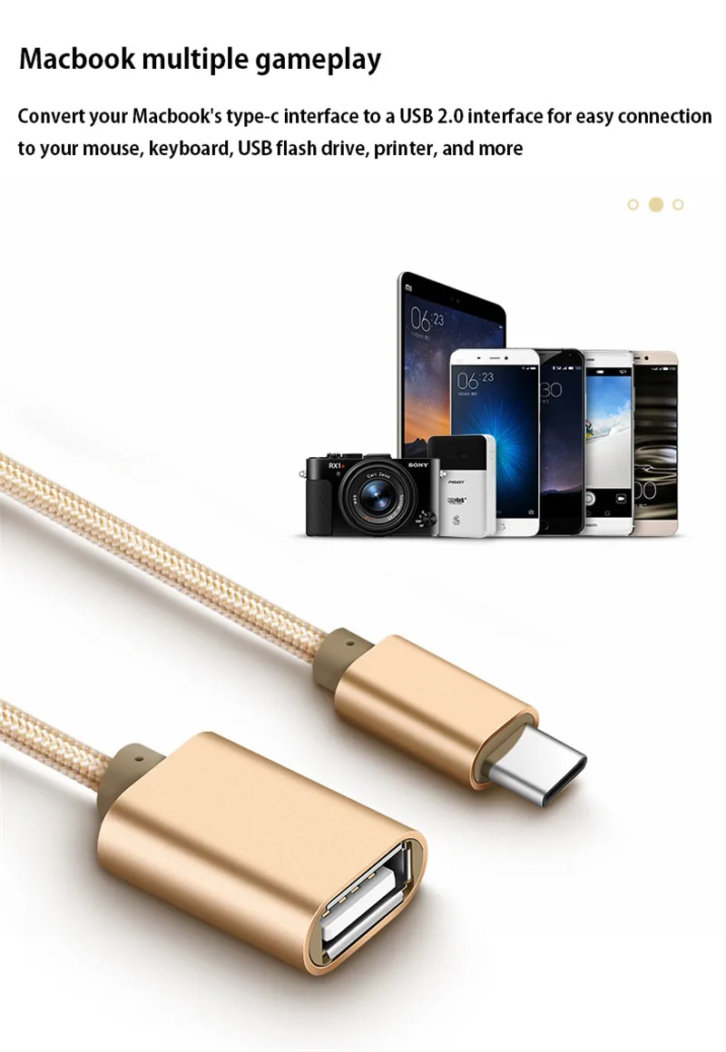 Cavor type-C USB C OTG USB кабель 2,0 OTG адаптер для huawei P10 P20 mate 10 20 Pro Macbook USB OTG адаптер для samsung s8 s9 s8