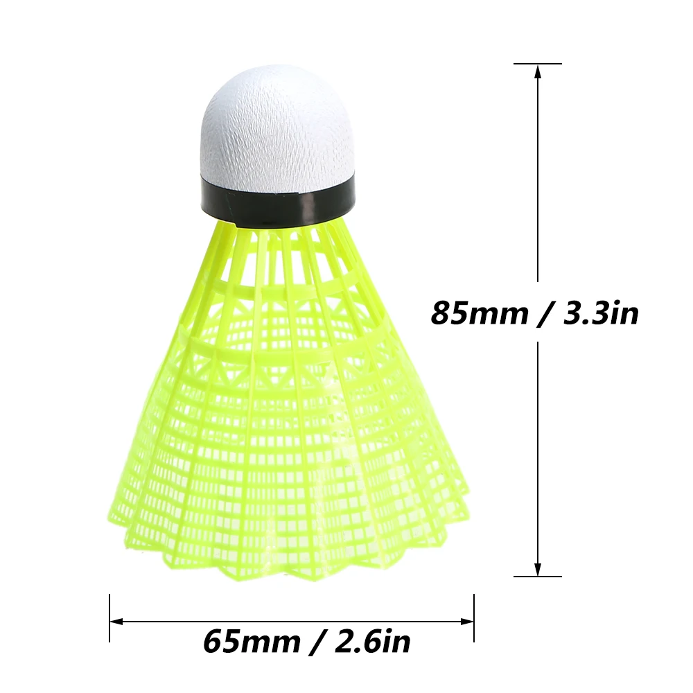 6 шт./компл. желтый нейлон бадминтон воланы спортивные тренировочные