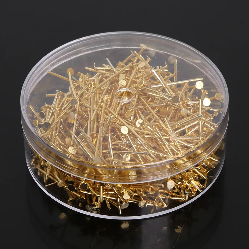 Оптовые продажи 450 шт. оптом Металлические Булавки с серебряным/золотым