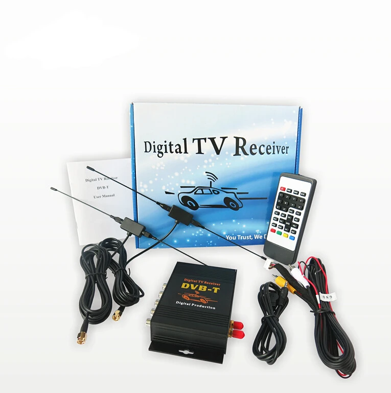 Автомобильный цифровой ТВ ресивер dvb t H.264 MPEG4 двойной тюнер для автомобиля dvd Android