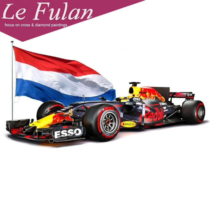 Le Fulan 5d украшения дома вышивка крестом Нидерланды Формула 1 гоночный автомобиль
