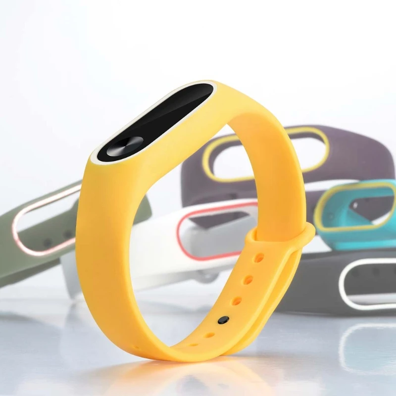 OOTDTY силиконовый ремешок Браслет замена подходит для Xiaomi Mi Band 2